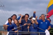 Candidato à Presidência do Equador Fernando Villavicencio em campanha