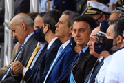 Presidente Jair Bolsonaro assiste à apresentação do novo caça F-39E Gripen