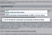 No dia 22 de outubro de 2021, servidor teve apenas reunião em embaixada