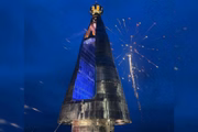 Imagem da estátua de Nossa Senhora Aparecida, em Aparecida (SP). Ela tem 50 metros de altura.