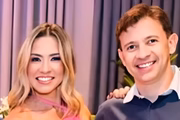 O deputado Eduardo Velloso (União-AC) com a irmã Luciana Velloso