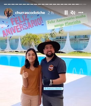 O "Churrasqueiro dos famosos" parabenizou a filha do presidente após a festa