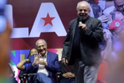 Alckimin e Lula em evento de pré-campanha