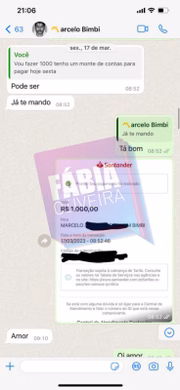 Médica depositou R$ 1 mil para Marcelo Bimbi