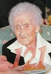 Jeanne-Calment viveu até os 122 anos e 164 dias, tornando a pessoa que mais velha do mundo