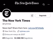 New York Times Twitter / Metrópoles