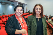 Maria de Lourdes Abadia ao lado da ex-deputada Luzia de Paula, também do PSB