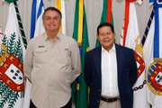 Presidente da República Jair Bolsonaro transmite o cargo da Presidência da República, ao Vice-Presidente, Hamilton Mourão.