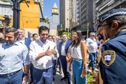 Prefeito da capital paulista, Ricardo Nunes (MDB), em inauguração de novo mirante