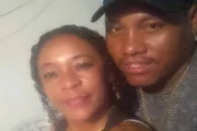 A vítima Eudicilene com o agressor, Adenilson