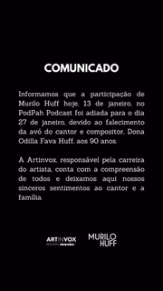 Com isso, a entrevista do cantor no PodPah de Verão, que estava marcada para esta quinta-feira (13/1), foi adiada para o dia 27 de janeiro