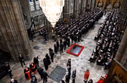 Uma visão geral da Abadia de Westminster, antes do funeral de Estado da rainha Elizabeth II
