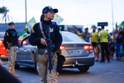 Ponto de manifestação em rodovia entre GO e DF