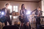 Os Lagostins - Samantha (Giovanna Grigi), Felipe (Gabriel Calamari), Guto (Bruno Gadiol) e MB (Vinicius Wester).