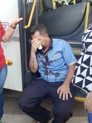 Rodoviário precisou ser levado para o Hospital de Base