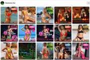 O bar, pelas redes sociais, convida clientes com fotos de mulheres seminuas