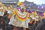 Imagem mostra desfile da Vai-Vai no Sambódromo do Anhembi, em São Paulo