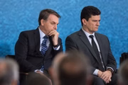 Presidente Jair Bolsonaro e o então ministro Sergio Moro