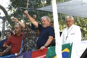 Lula pouco antes da prisão, em abril de 2018