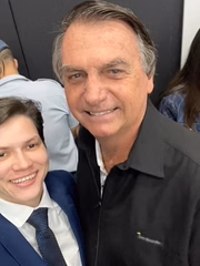 A influencer Karol Eller e o ex-presidente Jair Bolsonaro