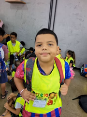 Diogo Abreu, de 7 anos, durante visita ao MAC (Museu de Arte Contemporânea) pelo programa Recreio nas Férias