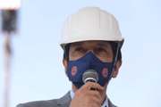 O prefeito de São Paulo, Ricardo Nunes (MDB), visita obras da Linha 6-Laranja do Metrô
