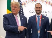 Donald Trump e o deputado Eduardo Bolsonaro