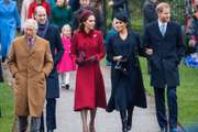 Príncipe Charles com os dois filhos e as noras, Kate Middleton e Meghan Markle