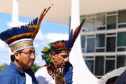 Representantes de povos indígenas em Brasília
