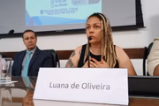 A candidata ao cargo de Ouvidora Luana de Oliveira