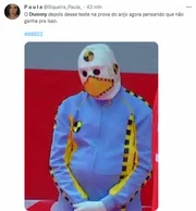 Dummy faz demonstração da Prova do Anjo, cai e viraliza no Twitter