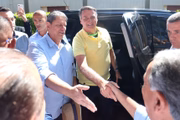 Bolsonaro e Tarcísio chegam à Agrishow, maior feira de agronegócio da América Latina, em Ribeirão Preto (SP)
