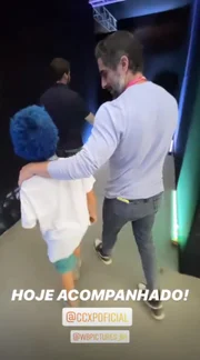 Marcos Mion e o filho na CCXP
