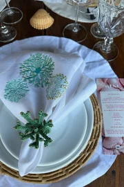 Decoração da mesa de almoço