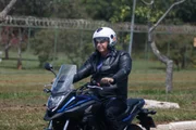 Jair Bolsonaro em passeio de moto