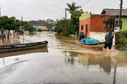 Temporais levaram a cheia de rios e alagamentos no estado