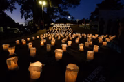 Registro do ato simbólico, realizado em Goiás em 2021, em homenagem aos 500 mil mortos por Covid