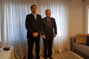 O encontro aconteceu na casa do presidente eleito, no condomínio Vivendas da Barra, no Rio de Janeiro