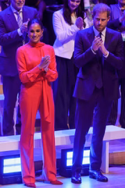 Meghan Markle e príncipe Harry no One Young World Summit 2022