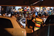 Apesar da grande concentração, a PM não considerou haver uma aglomeração no local e seguiu monitorando a situação