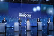 Cinco candidatos posicionados para o debate da Band entre os candidatos à Prefeitura de SP 