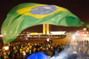 Manifestantes em apoio a Bolsonaro em Brasília