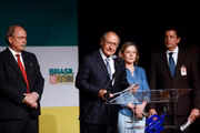 Vice-presidente eleito Geraldo Alckmin (PSB) anuncia novos nomes da equipe do Gabinete de Transição no auditório do Centro Cultural Banco do Brasil (CCBB)