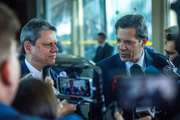 Ministro da Fazenda, Fernando Haddad, e governador de SP, Tarcísio de Freitas