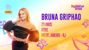 Bruna Griphao tem 23 anos, é atriz e natural do Rio de Janeiro-RJ. Foi a segunda confirmada no grupo Camarote