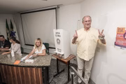 O candidato à Presidência da República Ciro Gomes votou em uma escola em Fortaleza, no Ceará 