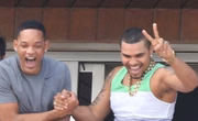 Naldo e Will Smith, durante uma passagem do astro de Hollywood pelo Rio de Janeiro