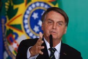 O presidente Jair Bolsonaro (sem partido) no Palácio do Planalto