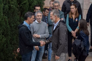O casal à frente do trono espanhol em Paiporta 