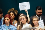 Parente dos presos dos atentados antidemocráticos do dia 08 de janeiro manifestam na CCJ